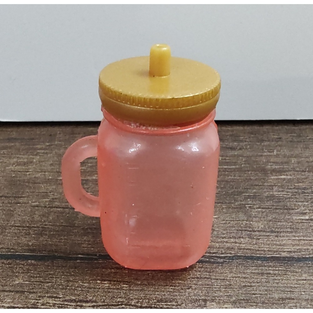 LOL Suprise Doll Drink Accessory Orange Clear Bottle Gold Top Z26